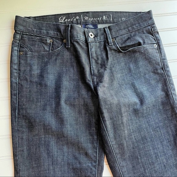 Levi’s Jeans Capital E SWANK Blue Black Size 29 Low Slim Boot Tall Y2K - Picture 4 of 12